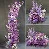Purple Wedding Aisle and Stage Silk Flower Arrangement Set for Engagement or Banquet.