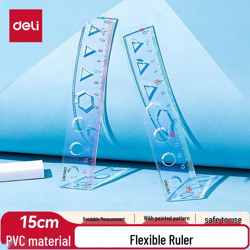 Deli 15cm Flexible Transparent Ruler