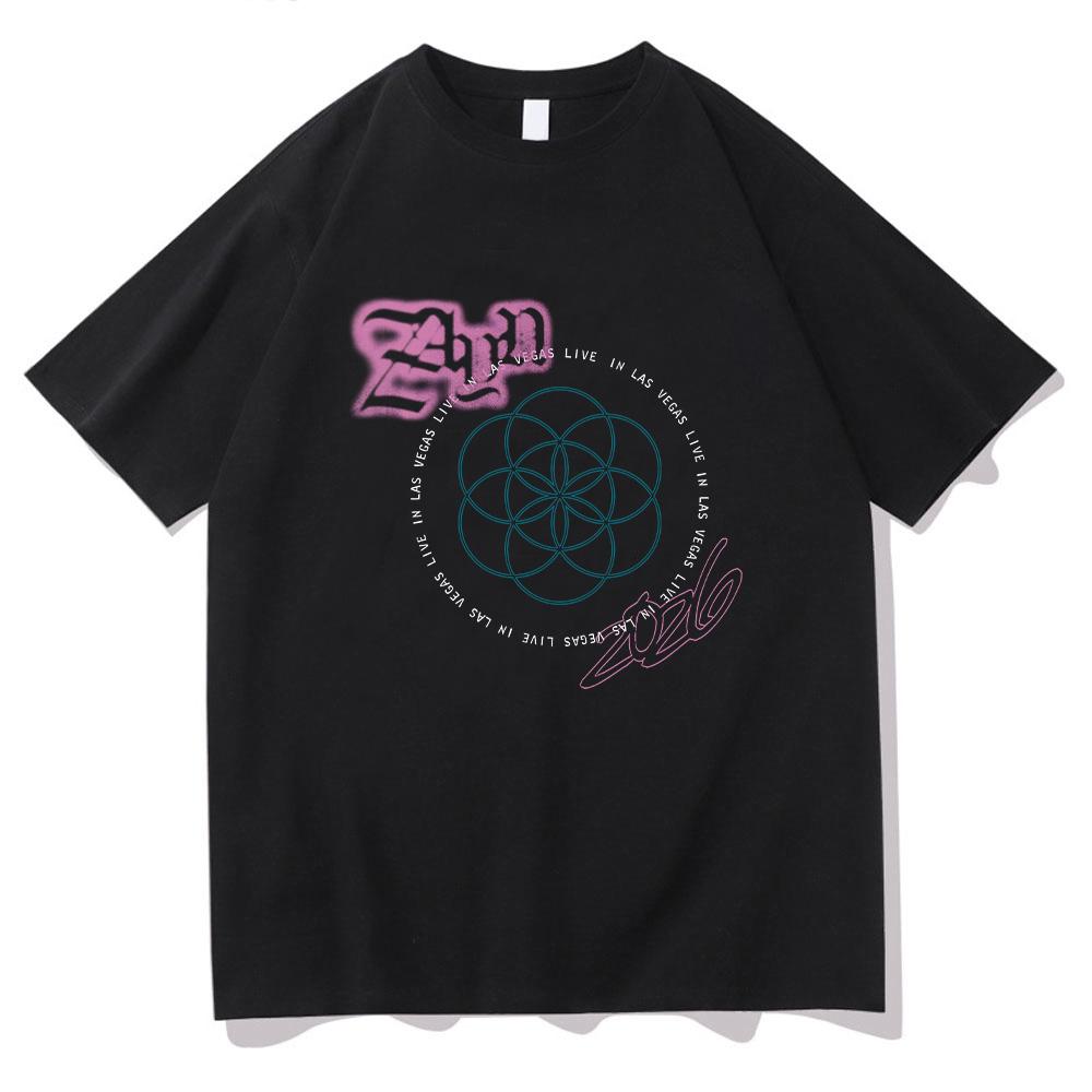 Zayn Malik Vegas Mandala Tee Zayn Tour 2026 Graphic Clothes Short Sleeve Cotton Top Women Men Trendy T Shirts XS