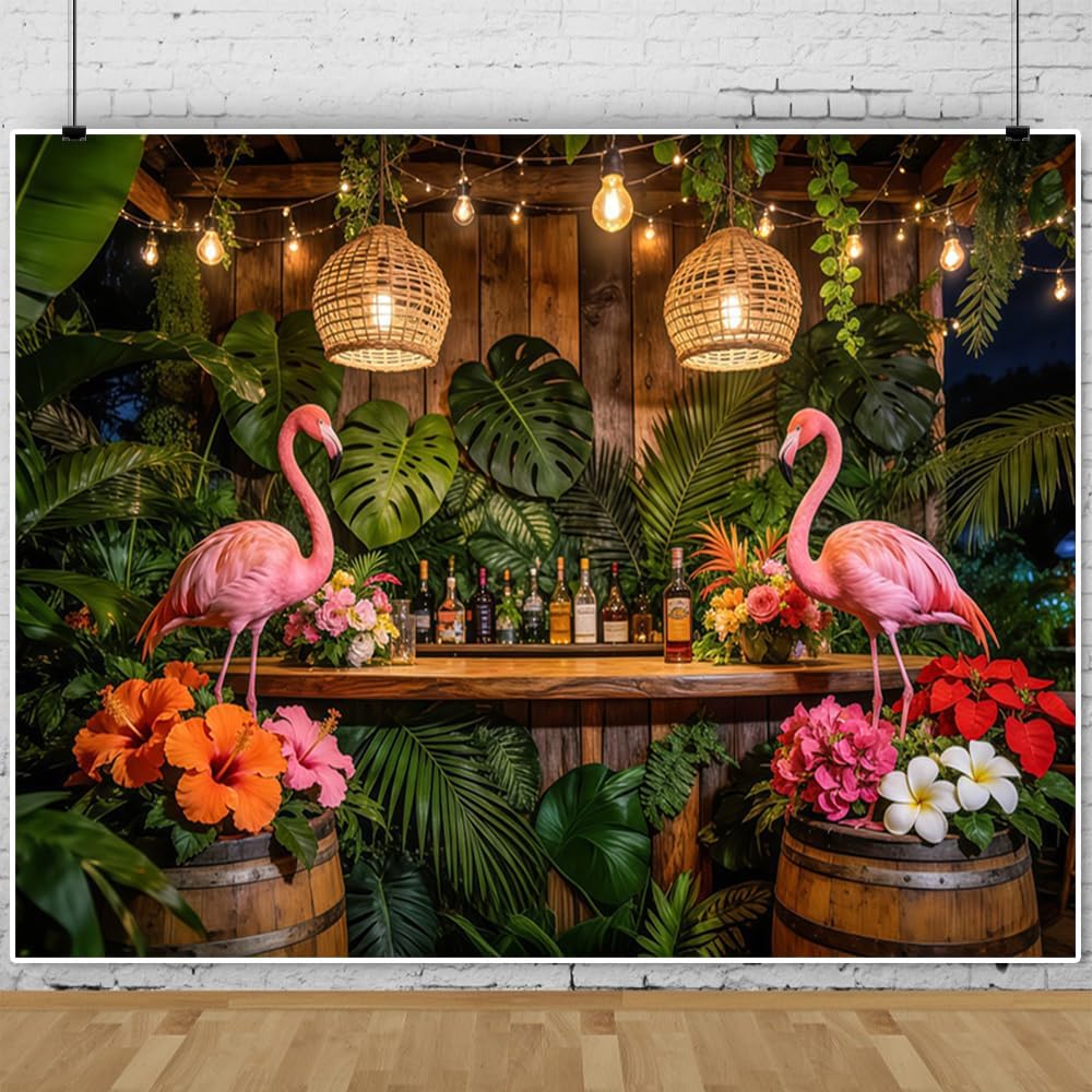Bohemian Tropical Jungle Flamingo Tapestry Wall Hanging Lush Rainforest Boho Chic Aesthetic Wall Decor Artwork Print Jungle Them