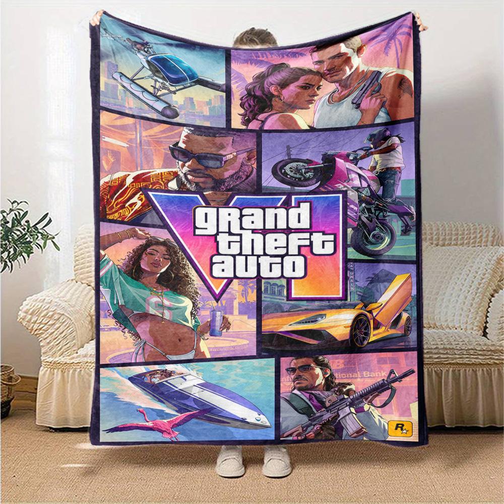 Grand Theft Auto Blanket Ultra-Soft Great for Seaside Couch Livingroom for All Occasions Stylish Decor Gifts For Family Or Friends