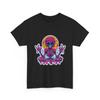 Psychedelic Alien Skeleton T-Shirt Neon Cosmic Meditation Brain Drip Graphic Tee