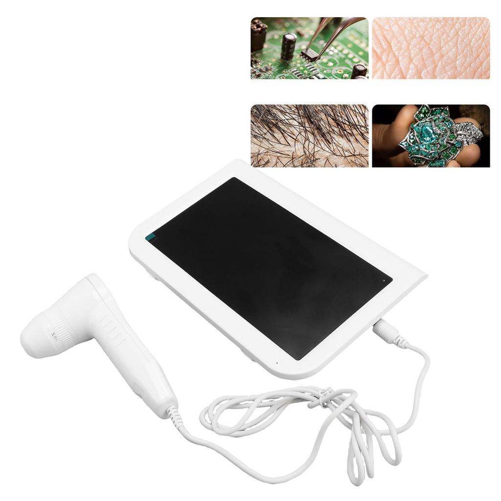 10.2 Inch Skin Scalp Detector Rechargeable 50X 200X Lens Hair Follicle Detector for Nails Hair Skin 