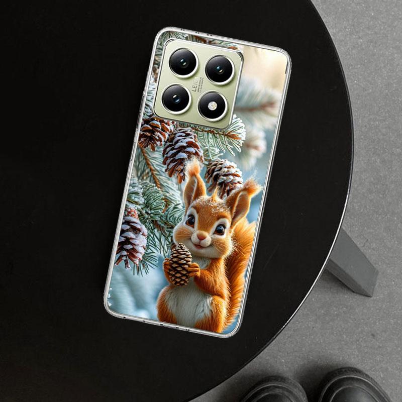 Animal Squirrel Phone Case Cover for Xiaomi Redmi Note 15 14 13 12 11 Pro Plus 14S 12S 11S 11T 11E 10S 10 Customized Fundas Redm