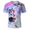 NEEDY GIRL OVERDOSE Kangel Übergröße Herren T-Shirt, Cartoon 3D Muster T-Shirt, Herren Kurzarm Oberteil, Sommerkleidung