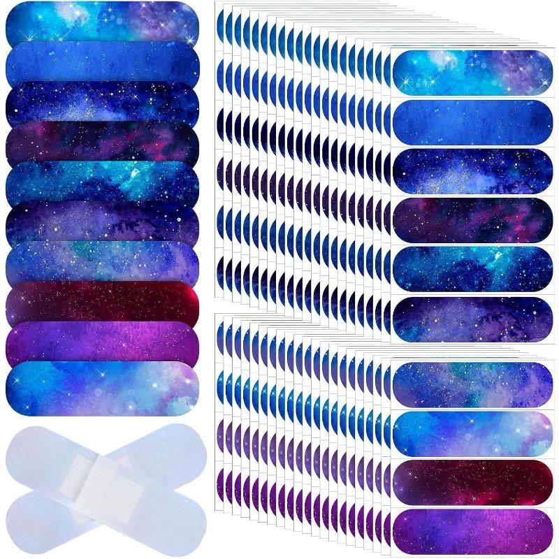 10Pcs Starry Night Sky Mermaid Horse Band Aid Cartoon Wound Plaster for Kids Children Girls Rising Patch Adhesive Bandages