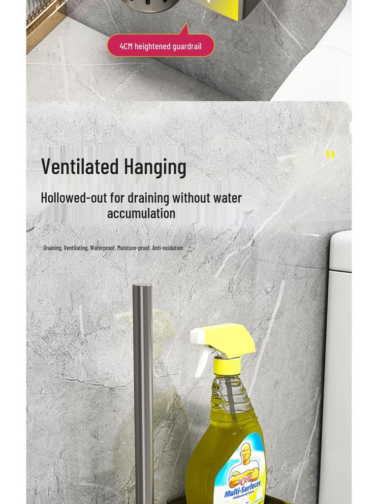 Nástěnná sada držáku na WC štětku pro efektivní čištění