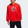 adidas Sweatshirts Men's Bright Pink Red Hooded Moderate Regular GE4146