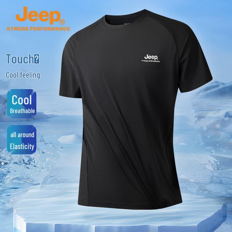 JEEP Men s Ice Cool Short Sleeve T-Shirt L
