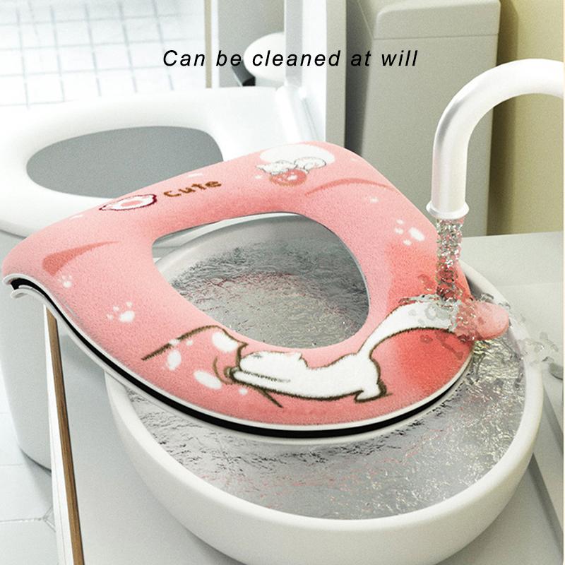 New Toilet Seat Four Seasons Universal Household Toilet Cover Summer Toilet Cushion Ring Pad Waterproof Zipper Bathroom Toilet