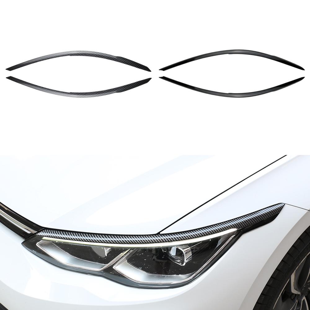 For VW Golf 8 MK8 GTI GTD GTE R R-LINE TSI TDI 2020-2024 Headlight Eyebrow Eyelid Head Lamp Decoration Trim Sticker Accessories