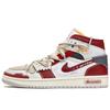 Air Jordan 1 ADCDAVINCI Custom, Exploration Plan High Top Vintage Basketball Shoes Men's Red White DM9652-120(TeamM-)