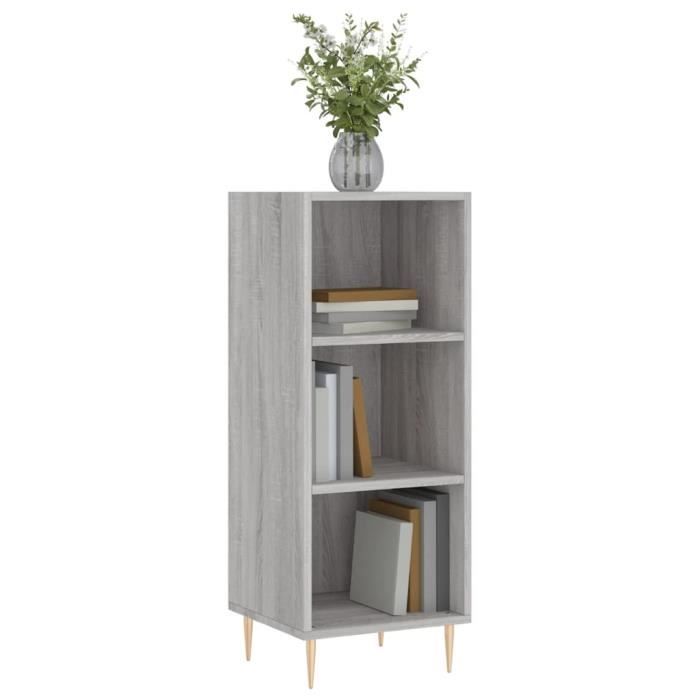 VidaXL Buffet Sonoma Grey 34.5x32.5x90 Cm Engineered Wood 828722