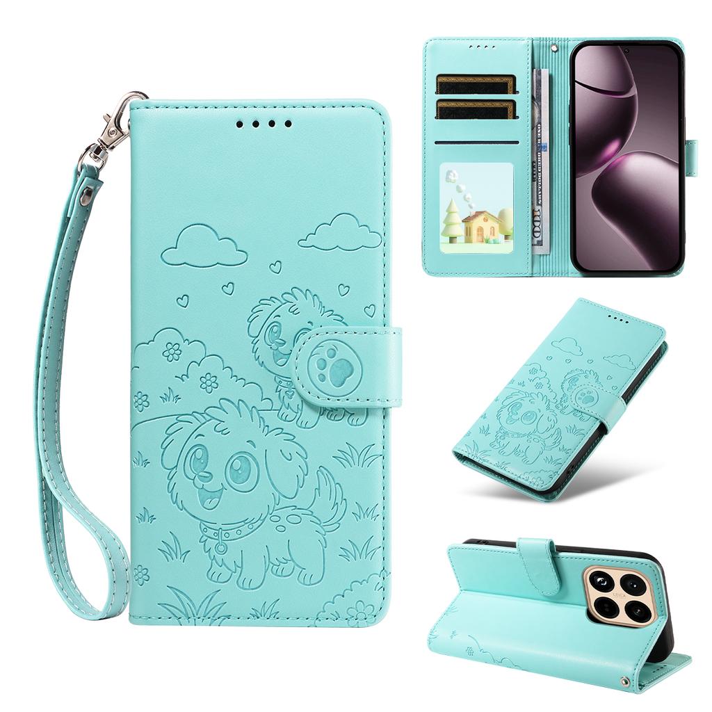 Pro Xiaomi 15T Pouzdro Blokující RFID Vytištěný Vzor Psa PU Kůže Kryt na Telefon s Poutkem na Zápěstí