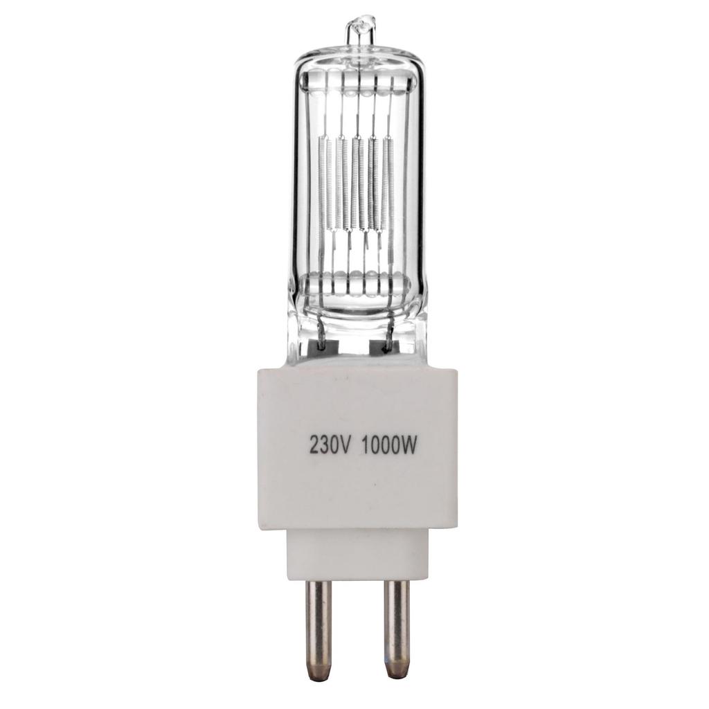 230V 1000W Quartz Halogen Spotlight with G15 Base for Film, TV, and Stage Lighting