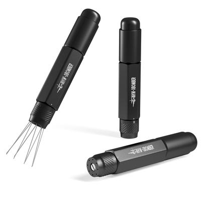 MHW-3BOMBER Espresso Needle WDT Tool, Coffee Distributor with Adjustable Needle and Magnetic Storage (Black) T6188B-OS