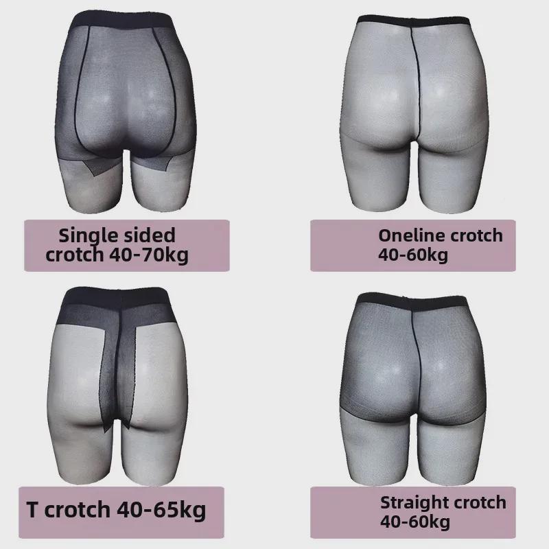 0D Ultra-Thin Women's Summer Transparent Stockings, Nude Invisible T-Crotch, Bare Legs Effect, Toe Coverage.