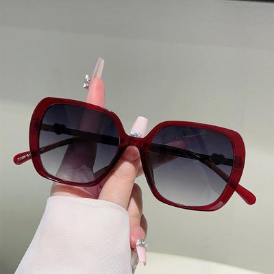 Vintage Square Sunglasses Women Fashion Cute Candy Color Rim Gradient Shades  Trendy Retro Brand Design Sun Glasses