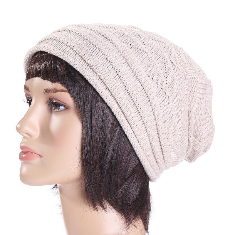 Cozy Fashion Spring Winter Slouch Ski Crochet Knit Slouchy Beanie Beret Hat For Women