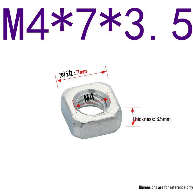 Galvanized Thin Square Nut Cap M4-M16