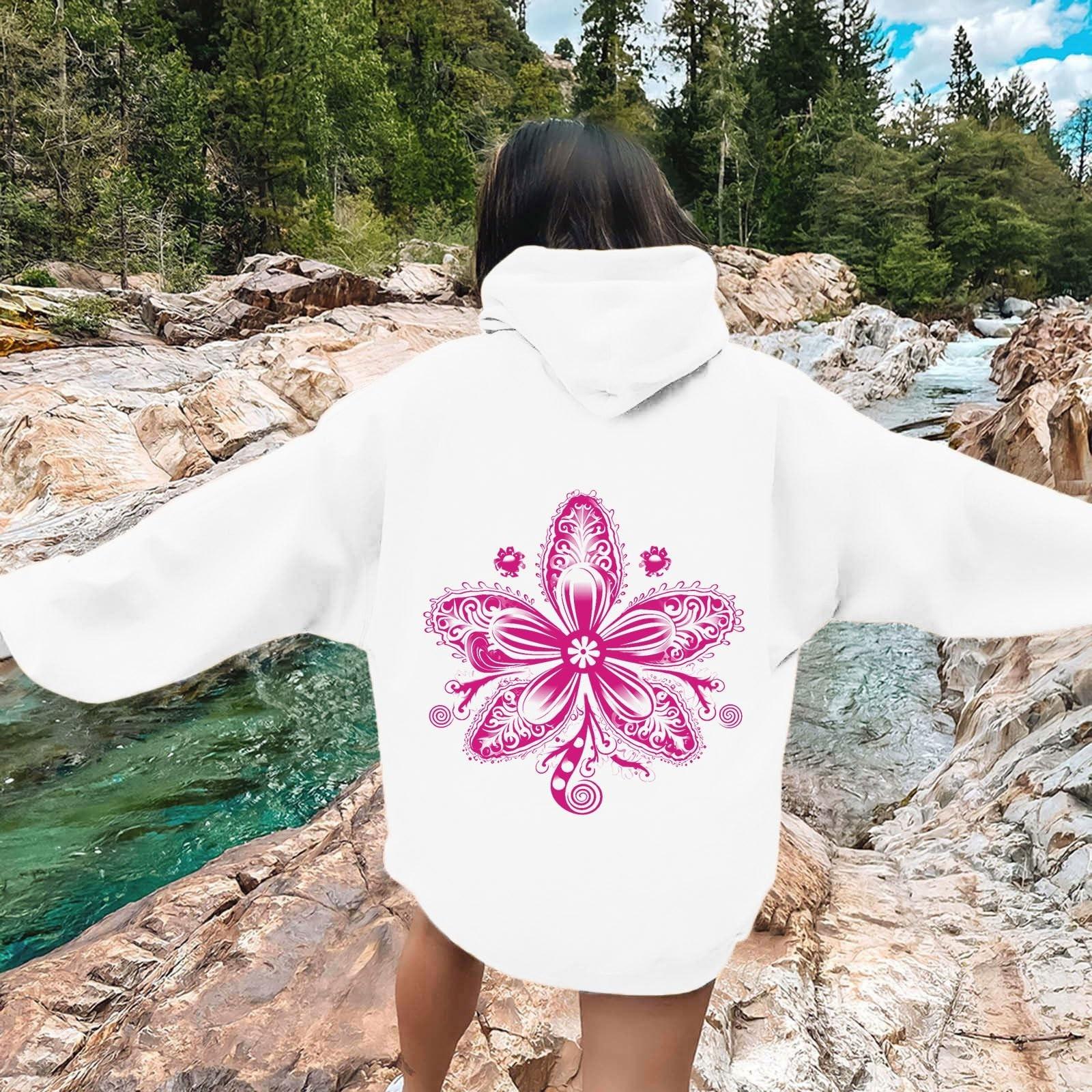 

Женский свитшот с круглым вырезом и длинными рукавами с принтом бабочек от Nothing Is REA XL белый