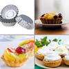 20/10pcs Reusable Non-stick Ripple Egg Tart Mold Aluminum Alloy Flower Shape Cupcake Mold Pudding Jelly Mold Muffin Baking Cup