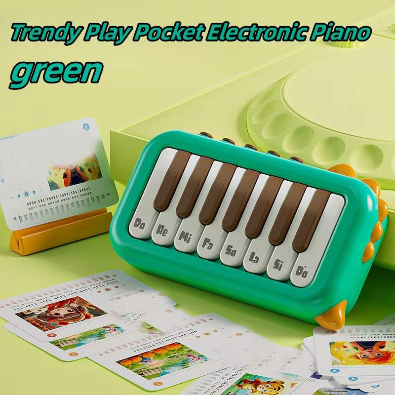 Tastiera Elettronica Tascabile Giocattolo per Bambini Puzzle per Bambini Educazione Precoce Ragazzo e Ragazza Giocattoli per l'Illuminazione Musicale per Regalo di Compleanno