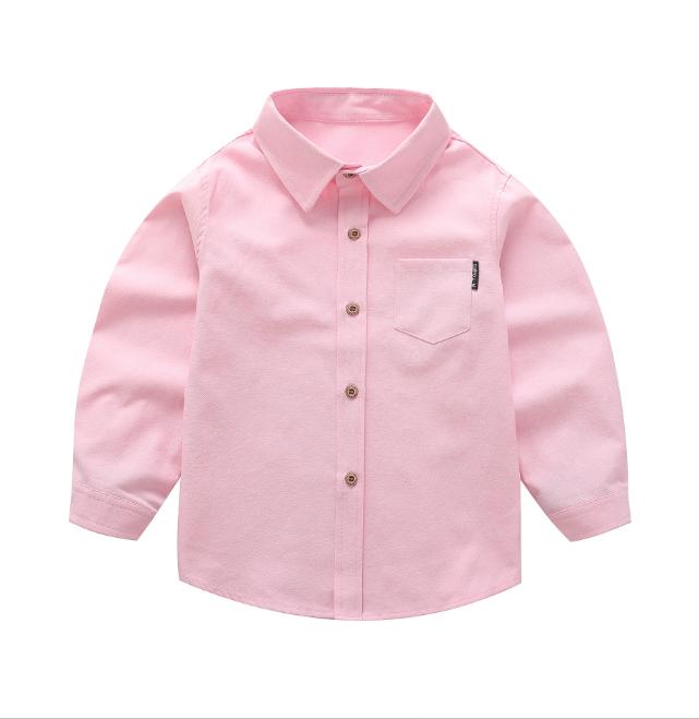 

Белая рубашка Детская белая рубашка Одежда для выступлений Белая рубашка для детей среднего возраста Весенне-осенняя рубашка с коротким рукавом 120 розовый