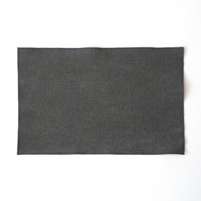 Cotton Quilted Overstitch Table Mat (Charcoal)