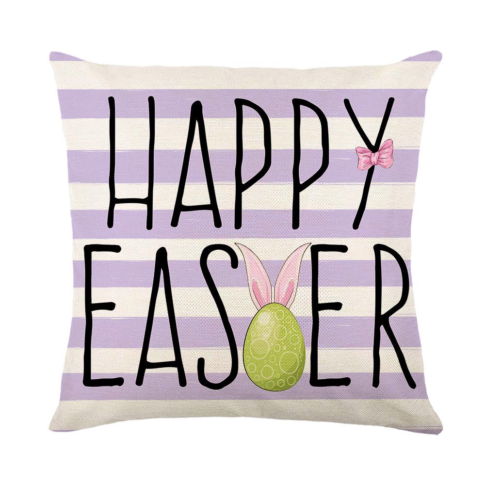 Cartoon Black and White Check Rabbit Print Pillow Cover Home Living Room Cushion Cover Pillow Cover
