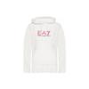 EA7 SS23 Solid Logo Print Hooded Long Sleeve Sweatshirt Women Sweatshirt White 8NTM40-TJ31Z-0196