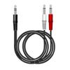 3.5mm Male To Double 3.5mm Audios Cable 3.5mm Splitter Cable for Enhances Stereo Sound with Gold Plate Connectors