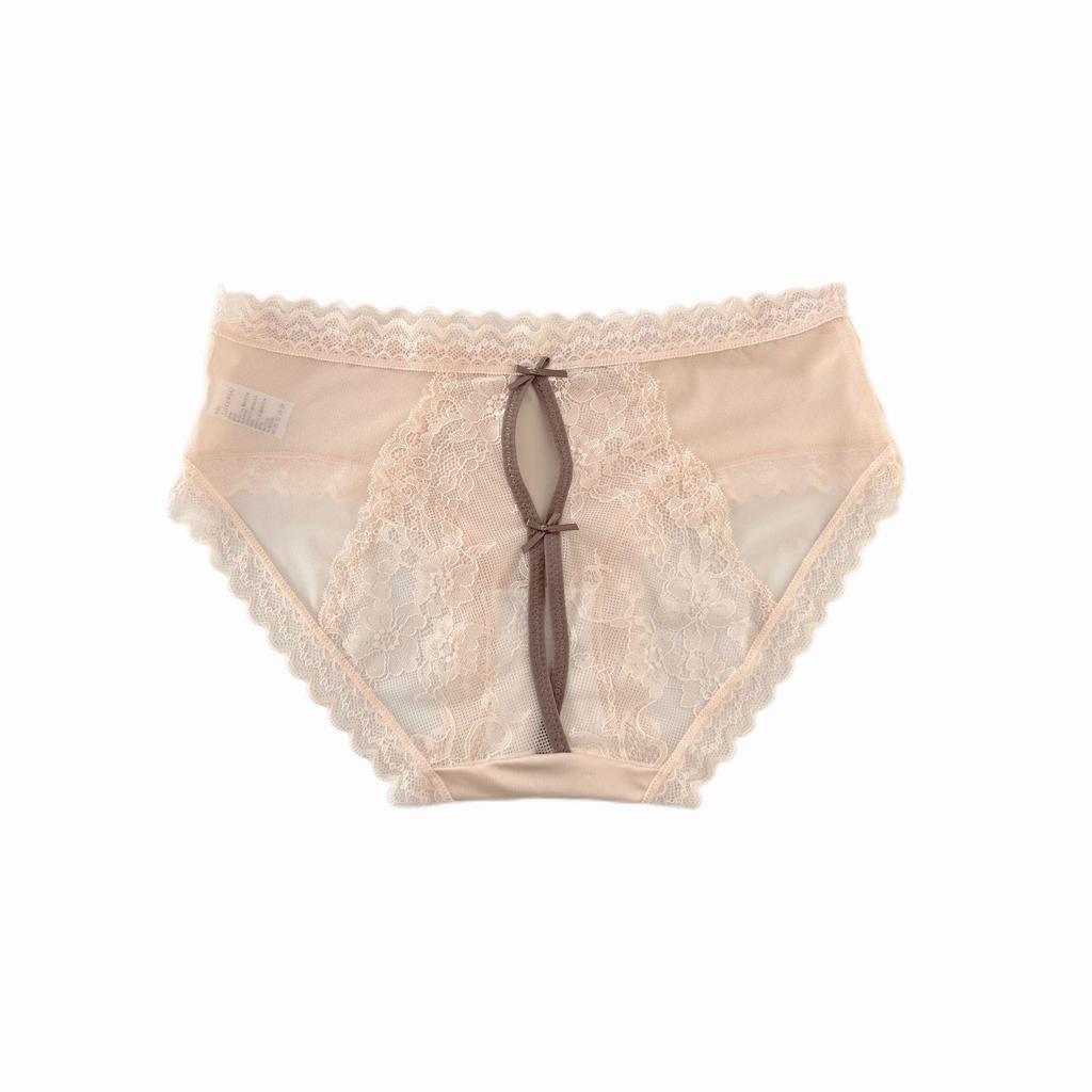 French Satin Lace Panties - Sheer, Seamless, Sexy Thongs for Women