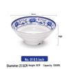 8.5-inch Commercial Melamine Blue & White Noodle Bowl
