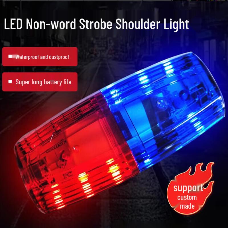 SPSR Rechargeable Red/Blue LED Shoulder Warning Light