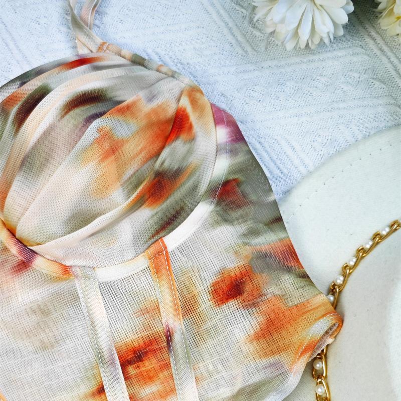 Ladies' Summer Sexy Corset Fashionable Printed Camisole Vest Summer Women's Streetwear Women's Tank Tops