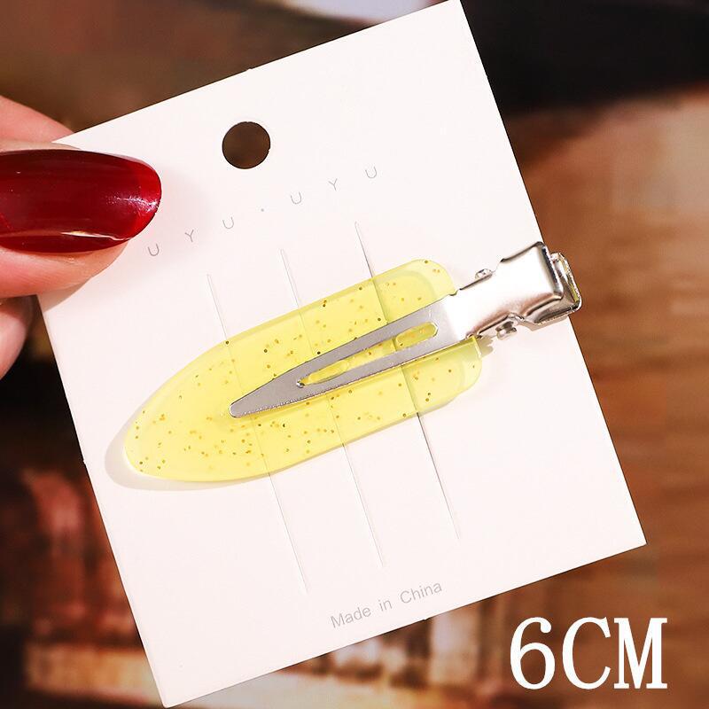 Trendy European & American Simple Duckbill Leaf Hair Clips - Seamless Bangs & Hairpins