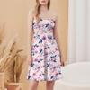 Fashionable Women's Casual Tube Top Floral Print Sleeveless Dress