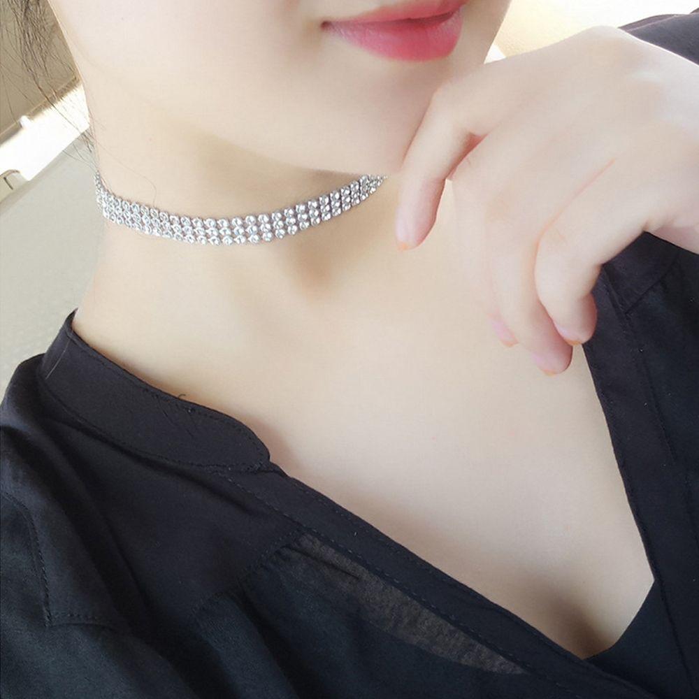 For Girls Rhinestone Clavicle Chain Choker Korean Neck Jewelry