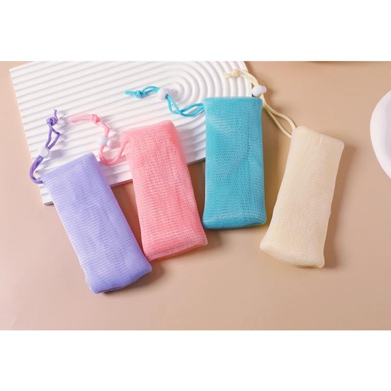 6 livelli di detergente per sapone a rete, detergente per il viso, reti per la pulizia del corpo, reti schiumogene, materiale PE, aiutante per le bolle, lava il viso