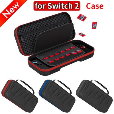Slimline Carrying Case with 24 Card Slots Portable Travel Large Capacity Shockproof Console Storage Bag for Switch 2 Accessories