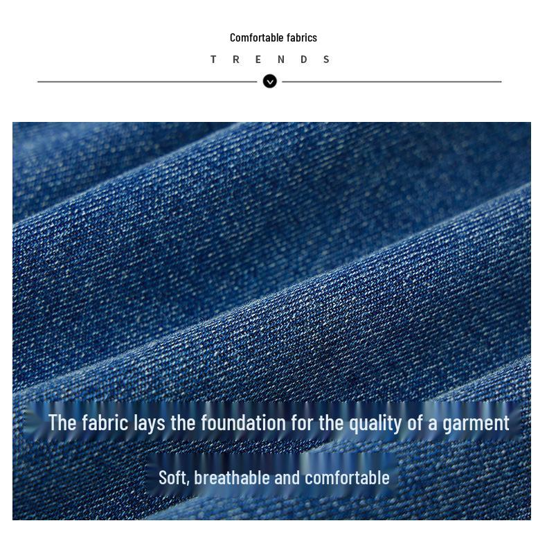 Women's Mid-Length Denim Trench Coat - 2025 Spring/Autumn Casual Korean Style, Slim-Fit, Loose Shirt Top