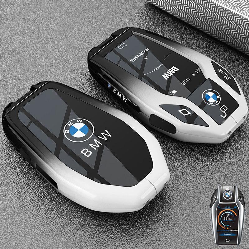 Kožené pouzdro na klíče s LED displejem do auta pro BMW řady 3 5 7 G11 G12 G31 G05 G07 X3 X4 X5 X6 X7 i8 G32 G30