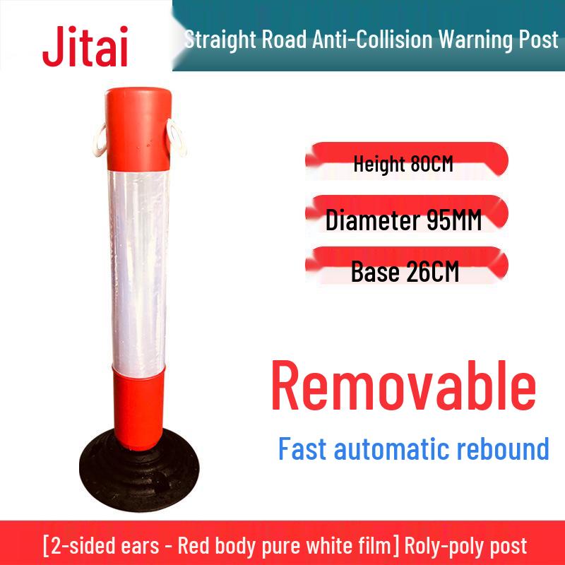 Jitai 75cm Reflektierender Gummi-Verkehrssicherheitspfosten