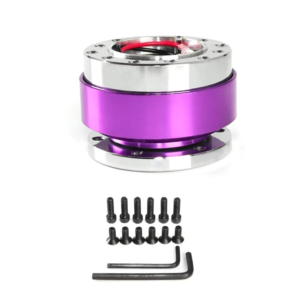 Motorsport Quick Release Steering Wheel Hub Mechanism Aluminum Adapter Accessories, for Various Models Easy Installstion
