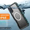 REDPEPPER D-UP Series For iPhone 16 Plus Case IP68 Waterproof Clear Back Panel Phone Cover Compatible with MagSafe