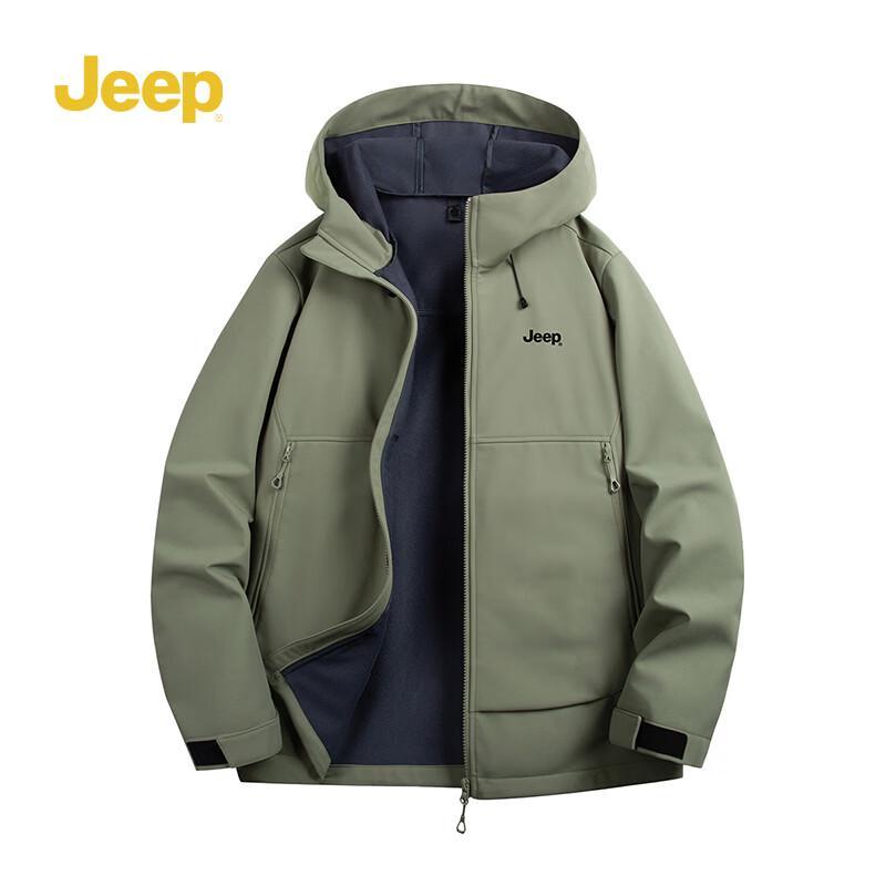 Унисекс мягкаяshell куртка JEEP с капюшоном S