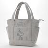 Snoopy Corduroy Tote Bag, Large Capacity Canvas Bag with Pockets, Perfect for School or Commuting, Shopping, or As a Cute Eco Bag (Color: Gray)