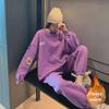 406# Plus Velvet Thickened Autumn/Winter Korean-Style Loose Sweater & Casual Sports Suit for Female Students