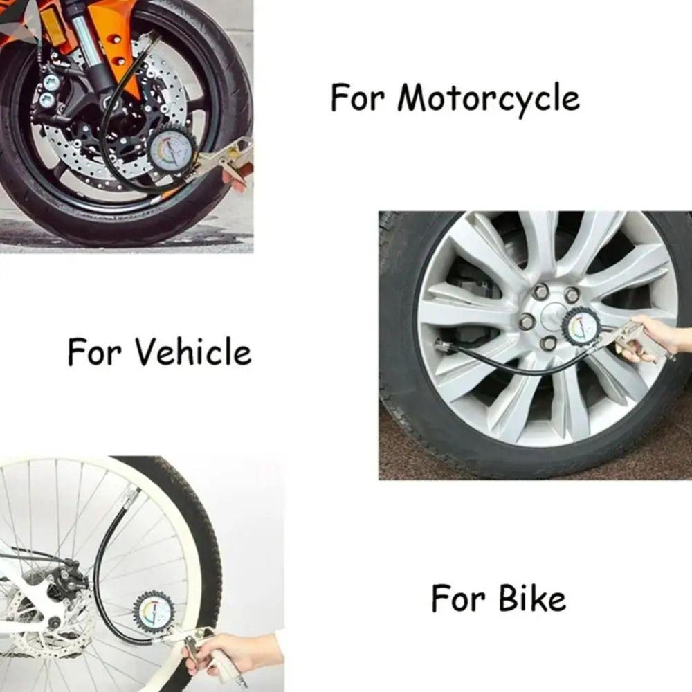 Meter Display Tire Air Pressure Gauge 0-16Bar Inflator Pump Tools  Motorcycle Tire Inflation